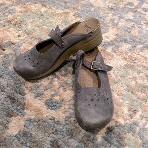 Dansko Merrie Gray Mary Jane Mule Womens Clog Size 43